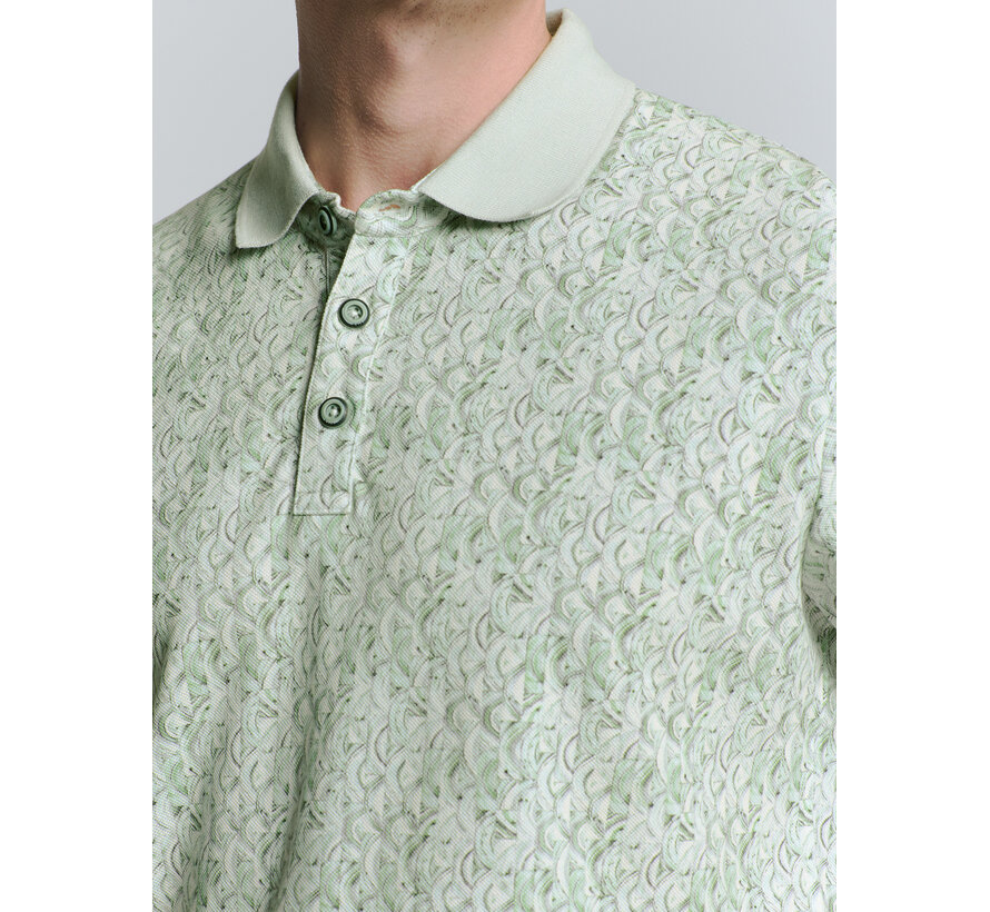 No Excess Polo Pique Allover Printed Green (27380304 - 050)