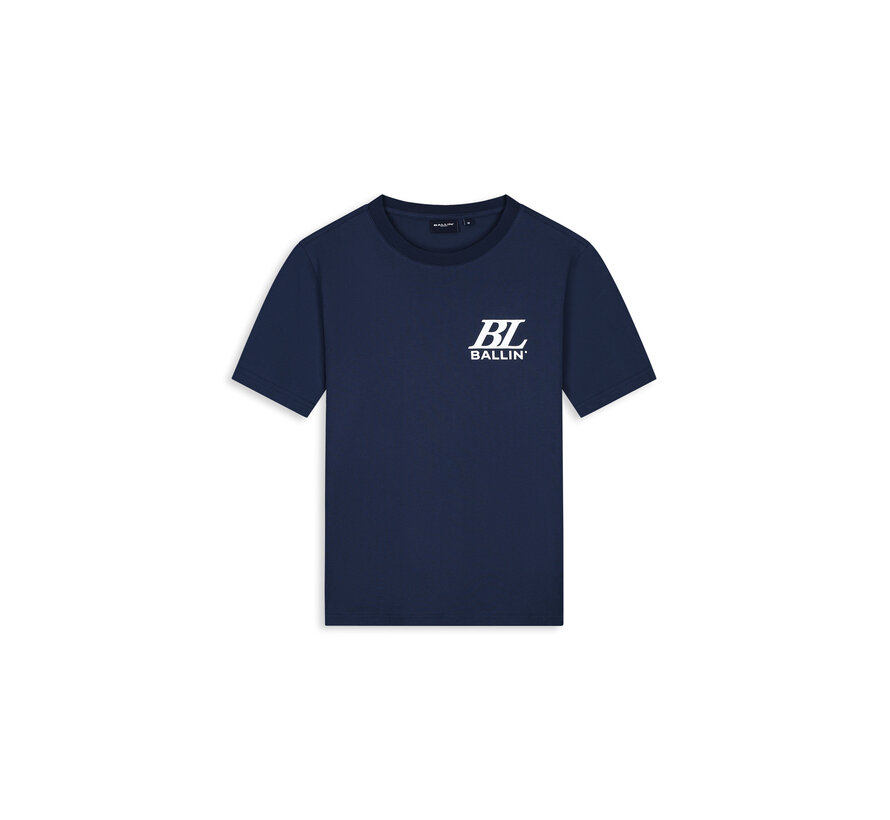 Ballin T-shirt Monogram Spray Logo Navy (26019105 - 07)