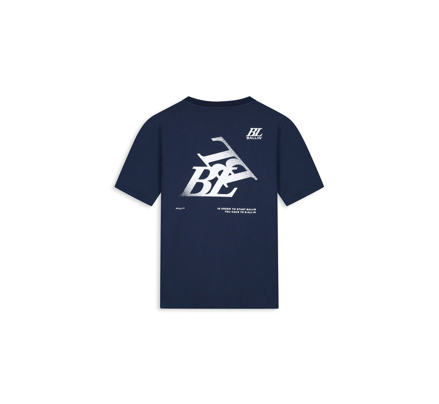 Ballin T-shirt Monogram Spray Logo Navy (26019105 - 07)