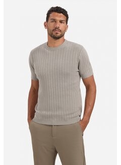 No Excess Pullover Short Sleeve Crewneck Solid Dropneedle Stripe Clay (29220740 - 018)