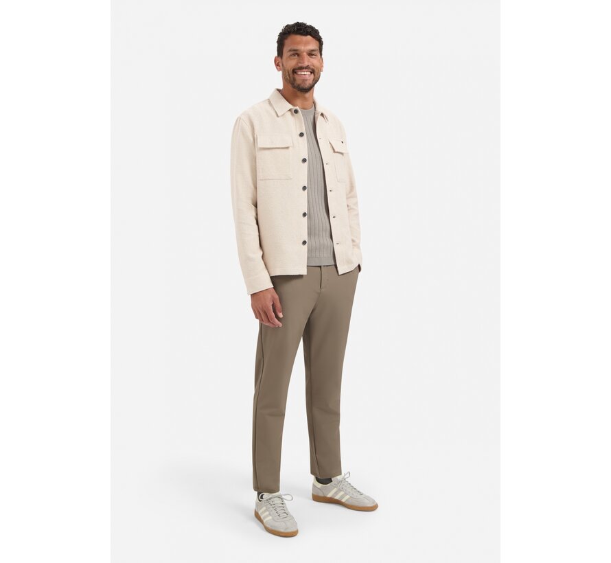 Pullover Short Sleeve Crewneck Solid Dropneedle Stripe Clay (29220740 - 018)