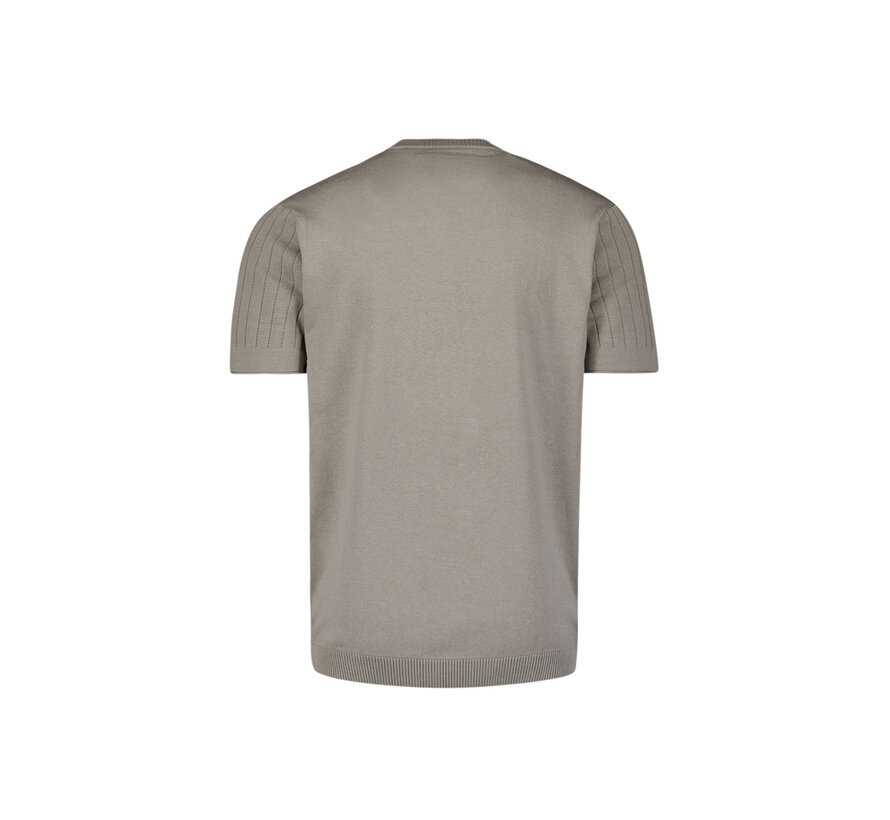 Pullover Short Sleeve Crewneck Solid Dropneedle Stripe Clay (29220740 - 018)