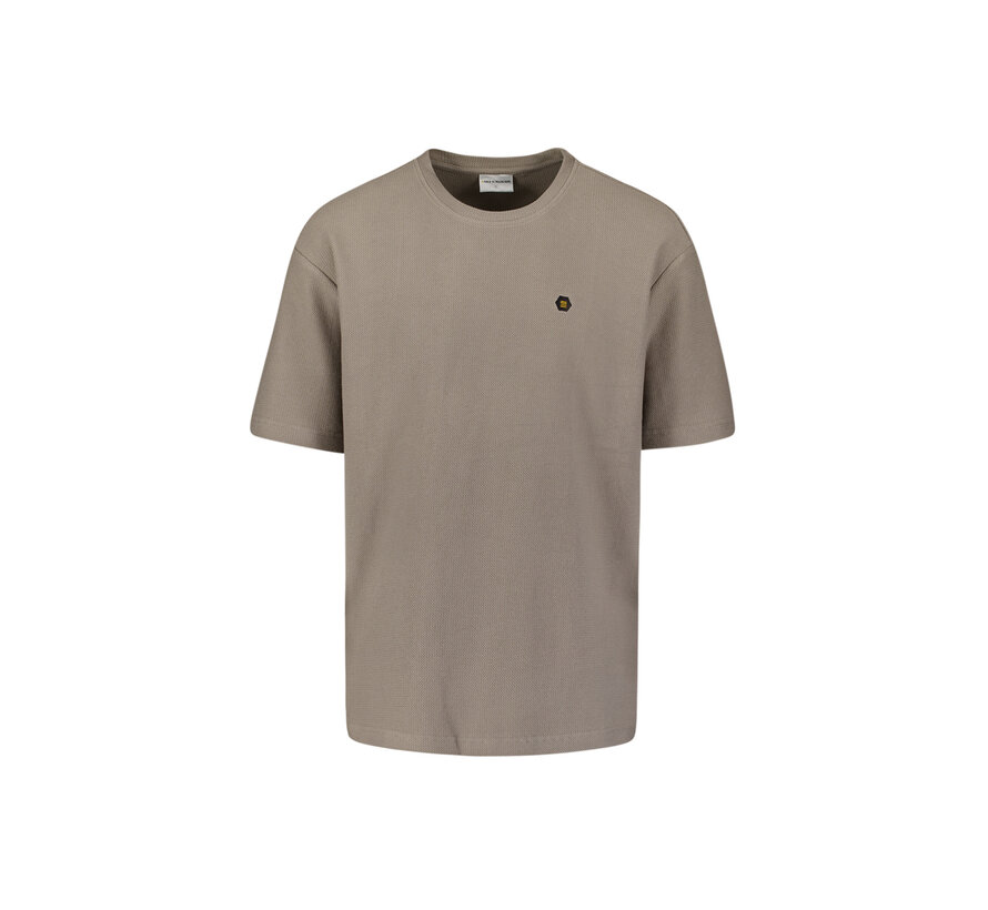 No Excess T-Shirt Crewneck Solid Jacquard Clay (29320733 - 018)