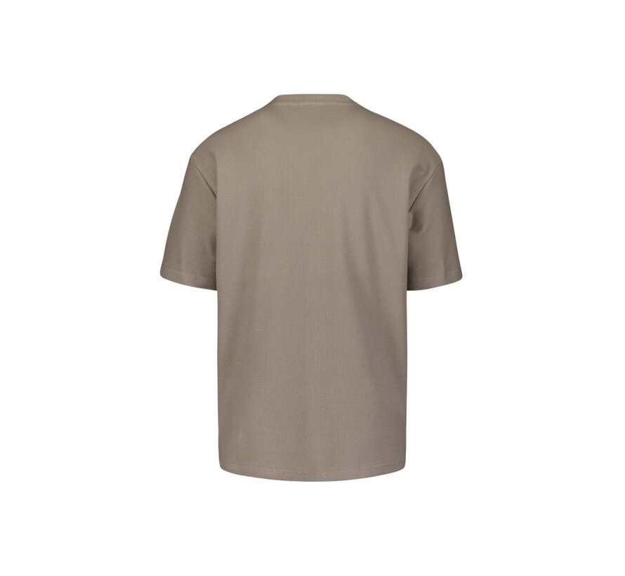 No Excess T-Shirt Crewneck Solid Jacquard Clay (29320733 - 018)