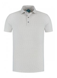 District Indigo District Indigo Pique Performance Polo Streep Grijs (7.61.400.724 - 126)