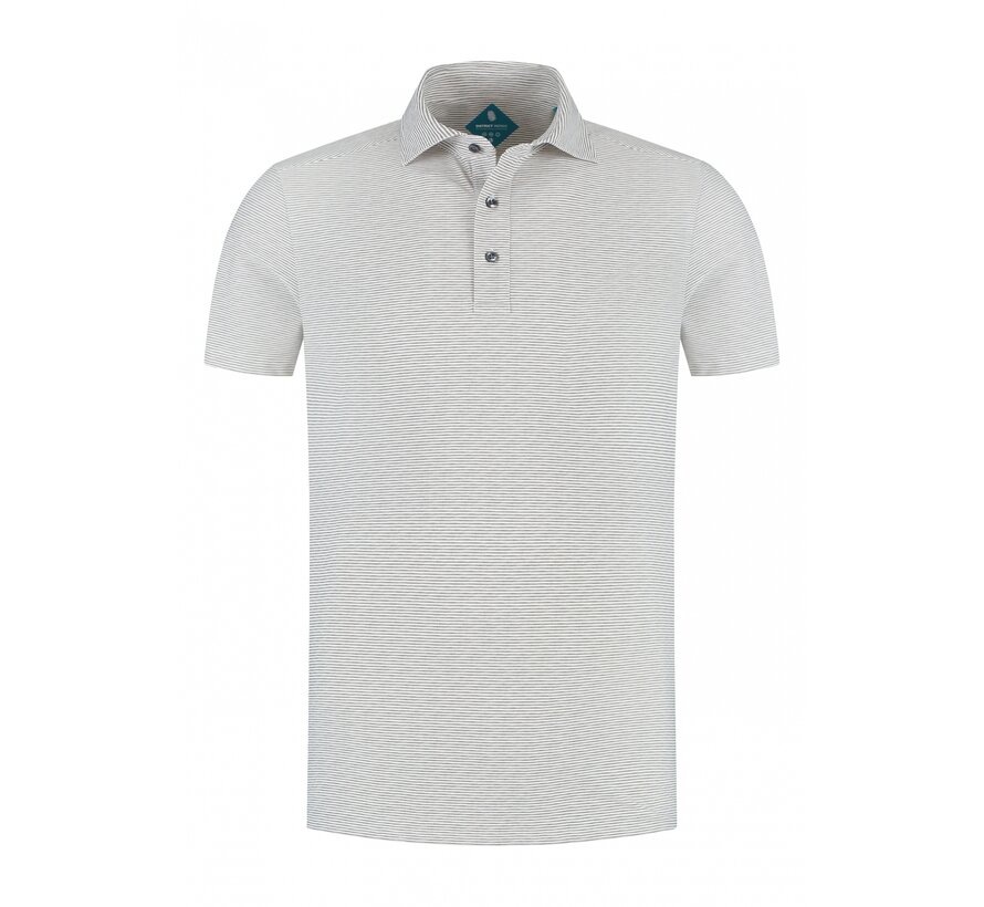 District Indigo Pique Performance Polo Streep Grijs (7.61.400.724 - 126)