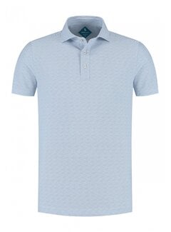 District Indigo District Indigo Pique Performance Polo Streep Blauw (7.61.400.724 - 118)