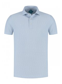 District Indigo Pique Performance Polo Streep Blauw (7.61.400.724 - 118)