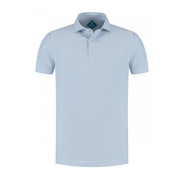 District Indigo Pique Performance Polo Streep Blauw (7.61.400.724 - 118)