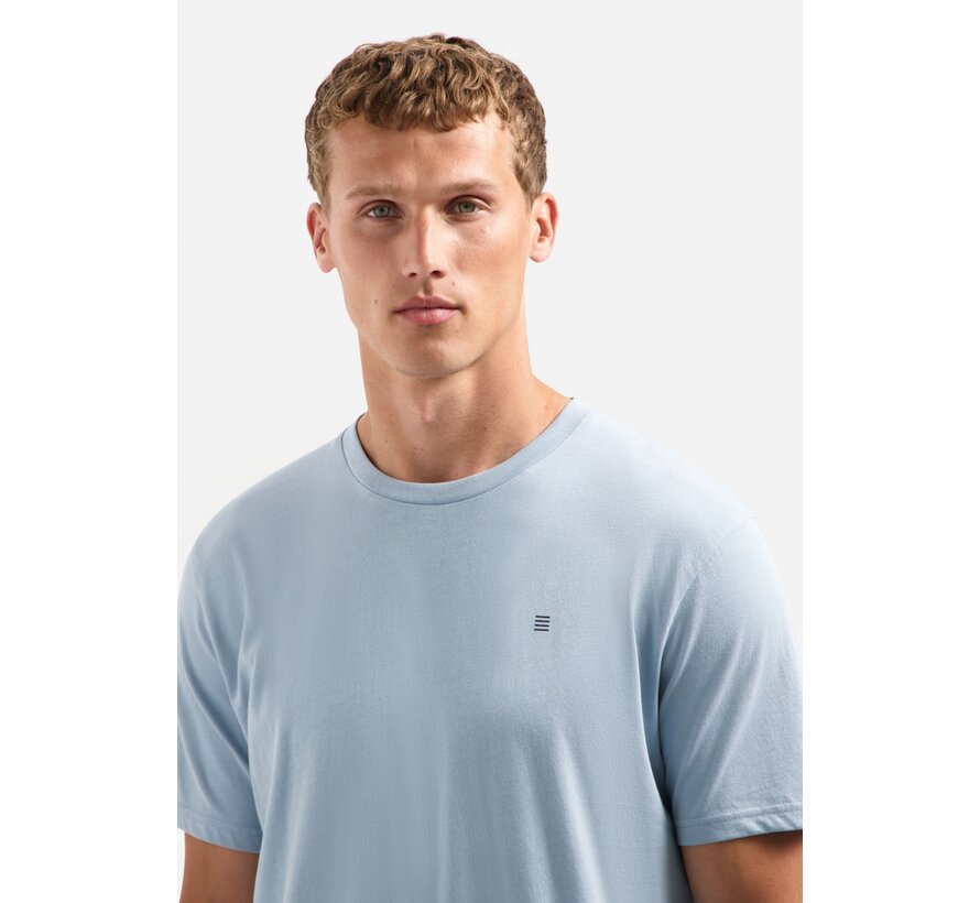 T-Shirt Crewneck Solid Basic Dusty Blue (29340701SN - 138)