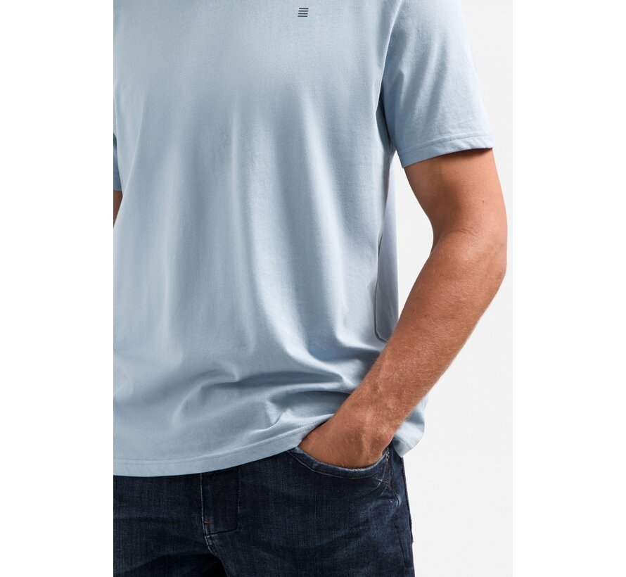 T-Shirt Crewneck Solid Basic Dusty Blue (29340701SN - 138)