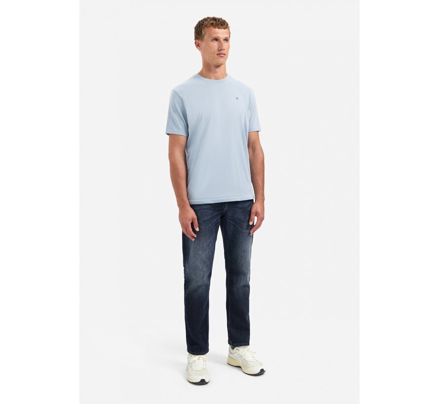 T-Shirt Crewneck Solid Basic Dusty Blue (29340701SN - 138)