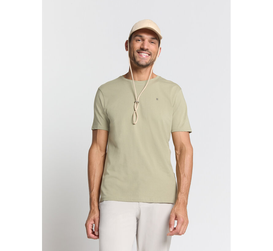 T-Shirt Crewneck Solid Basic Light Moss (29340701SN - 197)