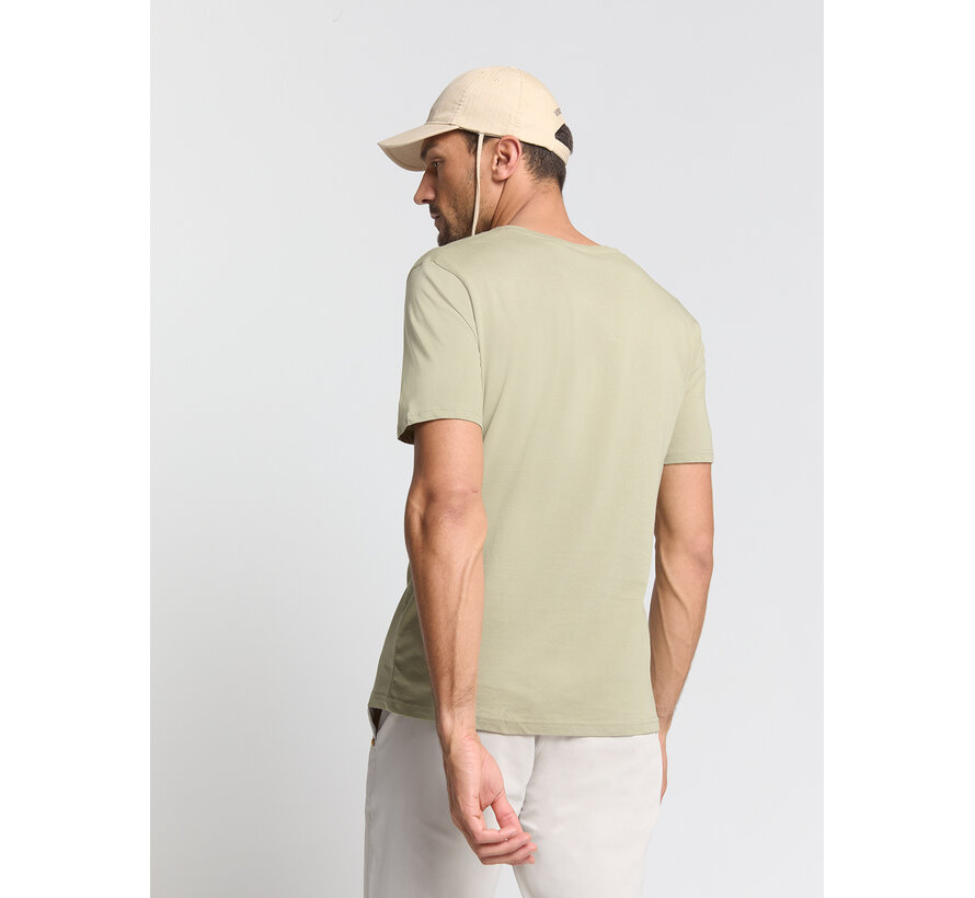 T-Shirt Crewneck Solid Basic Light Moss (29340701SN - 197)
