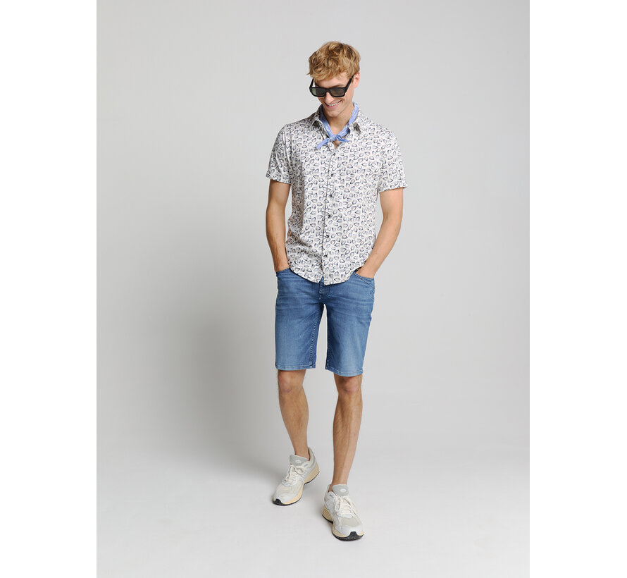 No Excess Shirt Short Sleeve Jersey Allover Printed Offwhite (28440414 - 011)