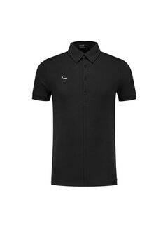 Morse Code Polo Alpha1 Jersey Stretch Black (102100)