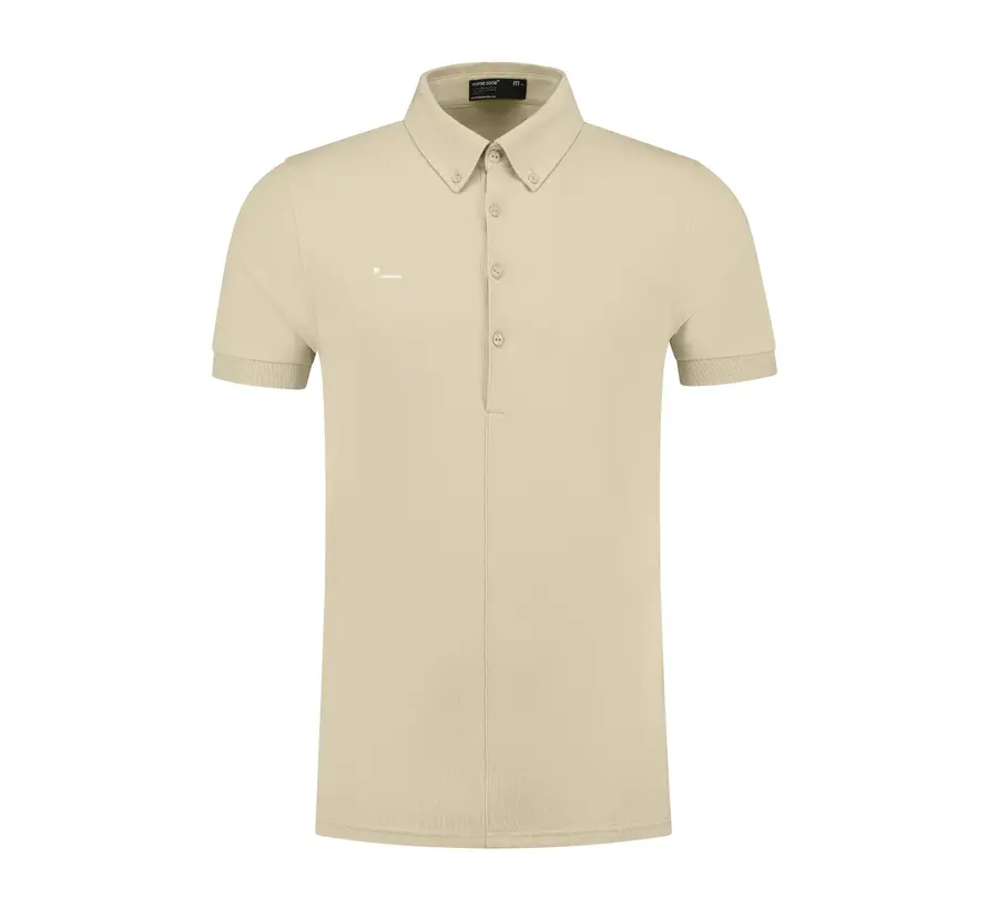 Morse Code Polo Alpha1 Jersey Stretch Light Taupe (10271)