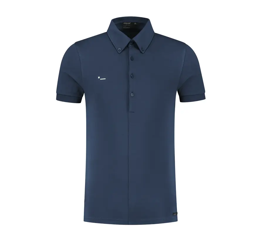Morse Code Polo Alpha1 Jersey Stretch Royal Blue (10257)