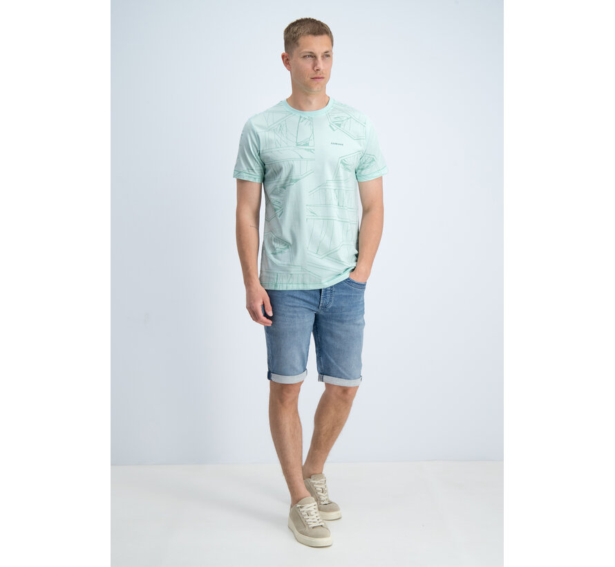 Gabbiano T-shirt All Over Jersey Silky Finish Bay Green (1566115 NIK - 2566)