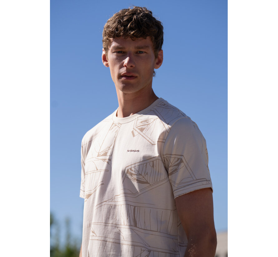 Gabbiano T-shirt All Over Jersey Silky Finish Dune Sand (1566115 NIK - 989)