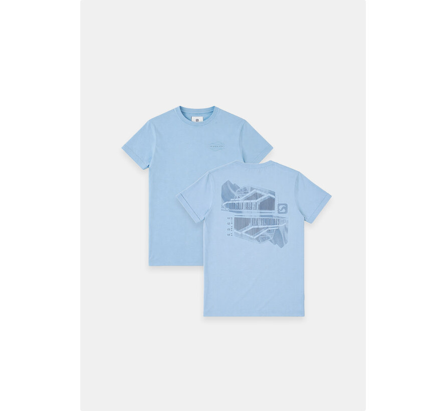 Gabbiano T-shirt Backprint Jersey Silky Finish Allure Blue (1566116 Zan - 224)