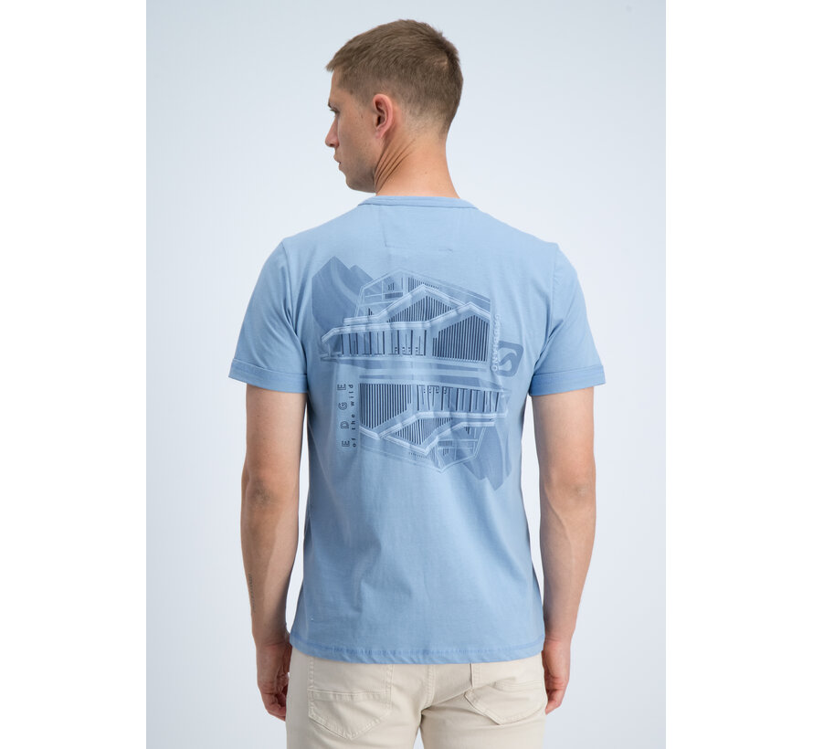 Gabbiano T-shirt Backprint Jersey Silky Finish Allure Blue (1566116 Zan - 224)