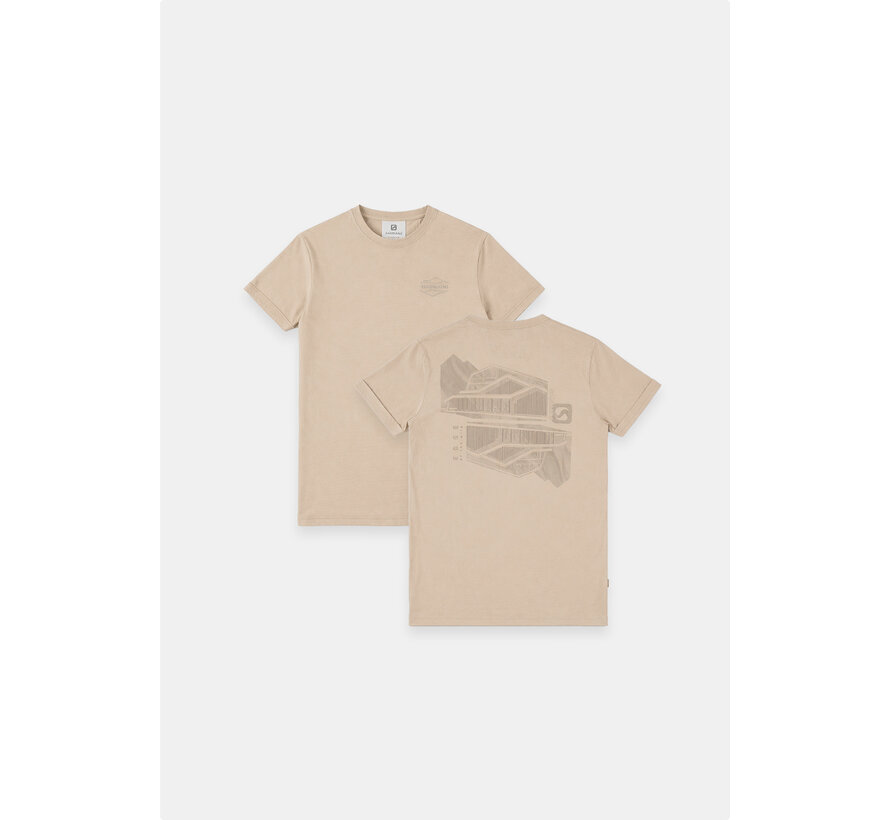 Gabbiano T-shirt Backprint Jersey Silky Finish Almond (1566116 Zan - 994)