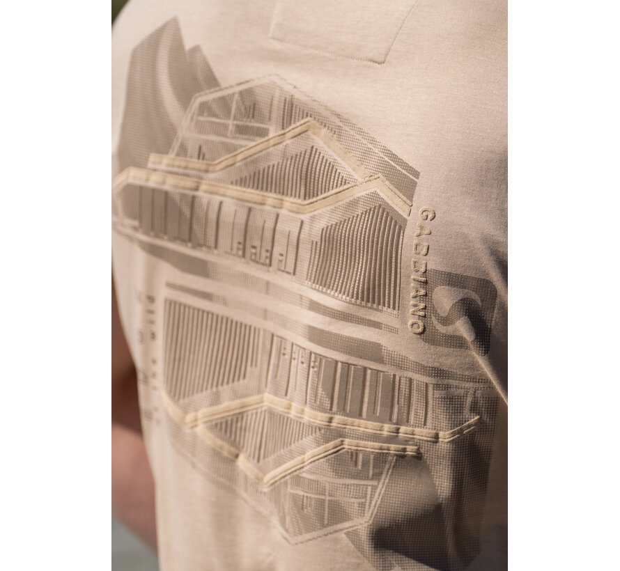 Gabbiano T-shirt Backprint Jersey Silky Finish Almond (1566116 Zan - 994)