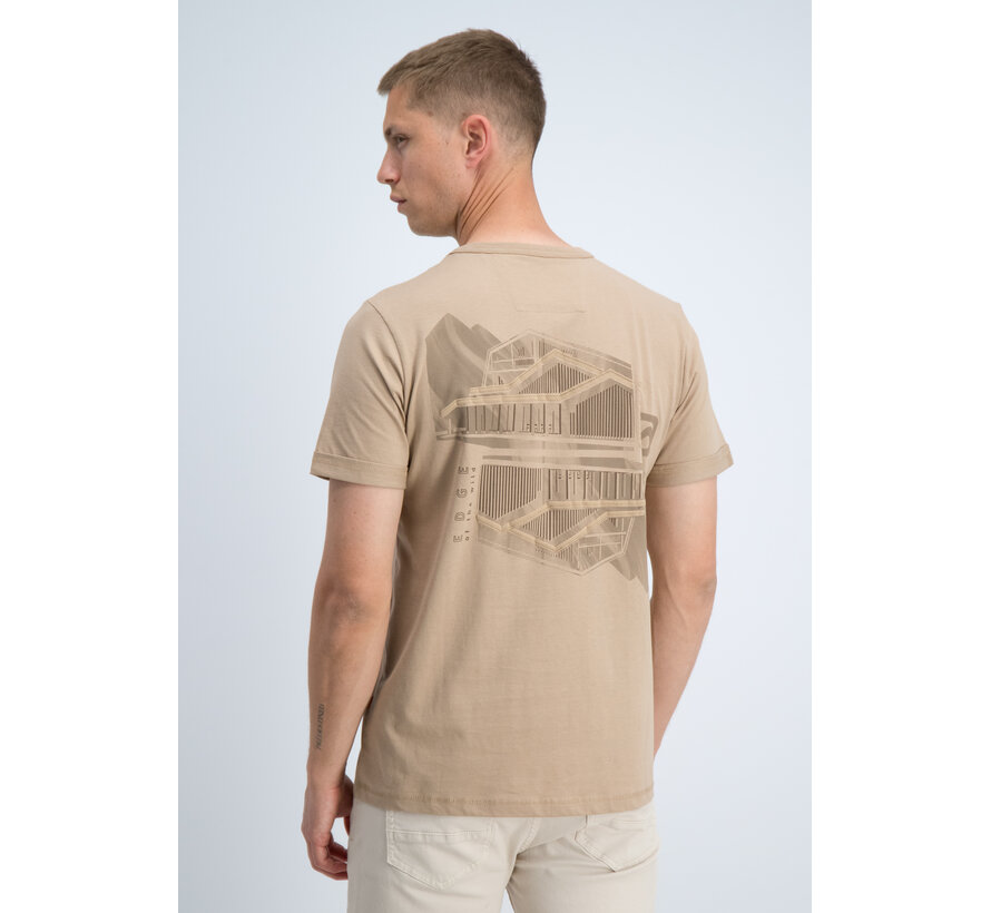 Gabbiano T-shirt Backprint Jersey Silky Finish Almond (1566116 Zan - 994)
