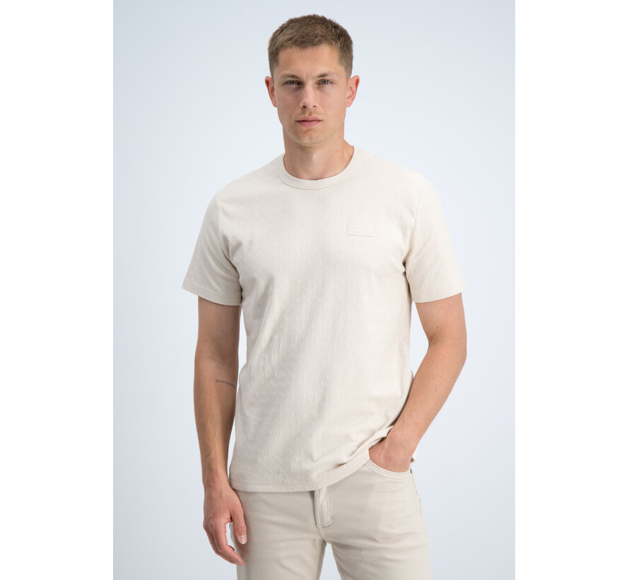 Gabbiano T-shirt Chest Logo Jacquard Jersey Dune Sand (1566117 TIM - 989)