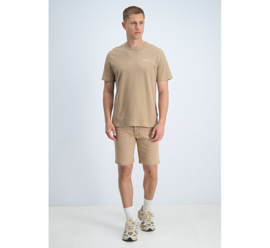 Gabbiano T-shirt Chest Logo Jacquard Jersey Almond (1566117 TIM - 994)