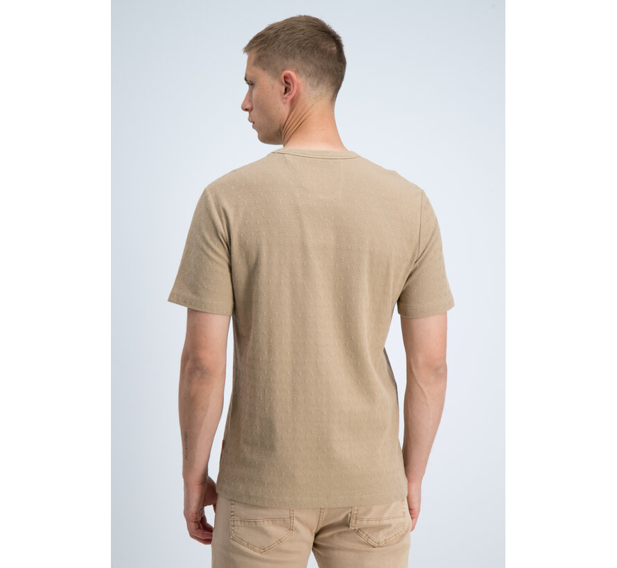 Gabbiano T-shirt Chest Logo Jacquard Jersey Almond (1566117 TIM - 994)