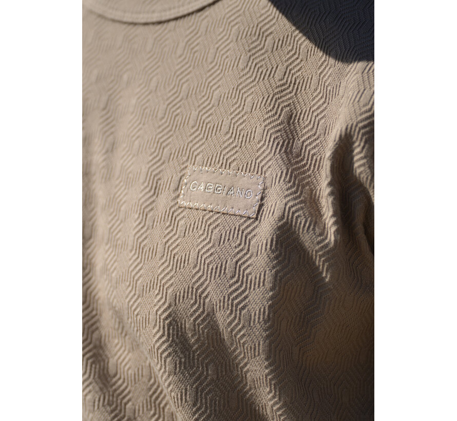 Gabbiano T-shirt Chest Logo Jacquard Jersey Almond (1566117 TIM - 994)