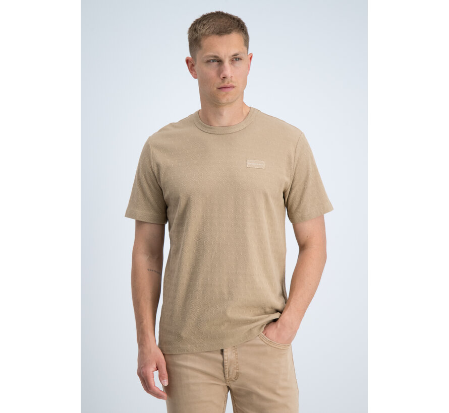 Gabbiano T-shirt Chest Logo Jacquard Jersey Almond (1566117 TIM - 994)