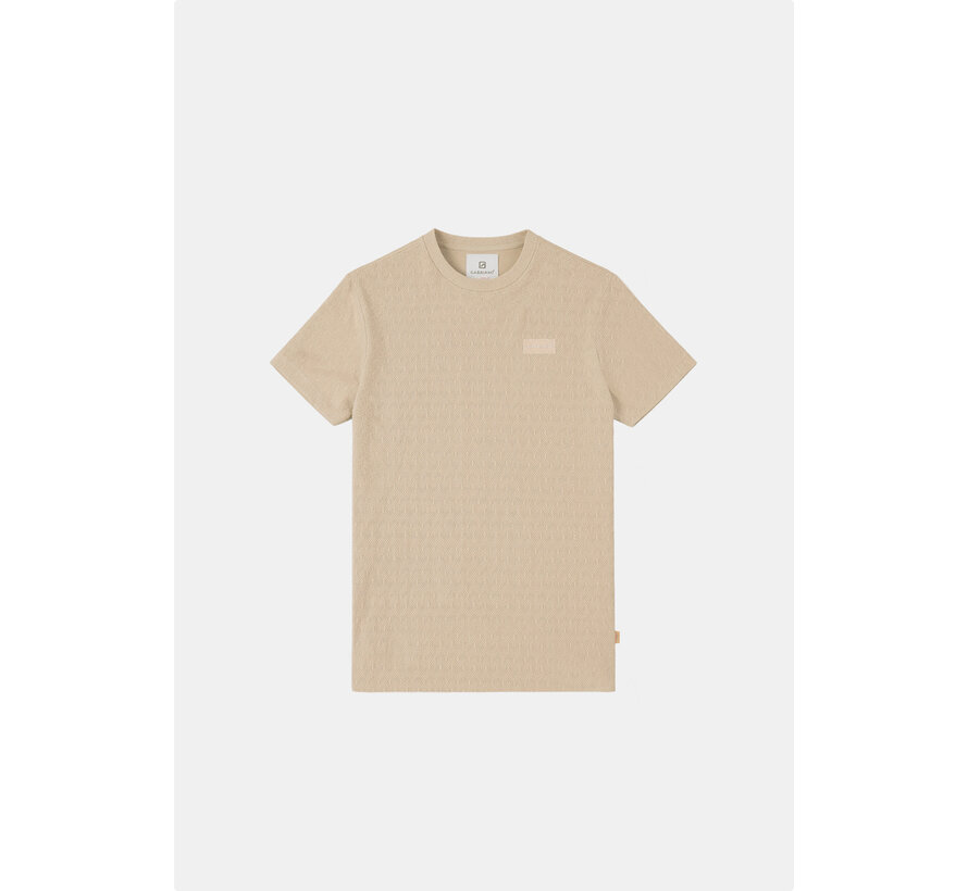 Gabbiano T-shirt Chest Logo Jacquard Jersey Almond (1566117 TIM - 994)