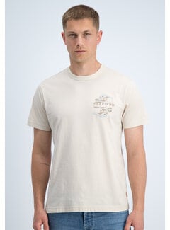Gabbiano Gabbiano T-shirt Embroidery Print Jersey Silky Finish Dune Sand (1566121 RIKO - 989)