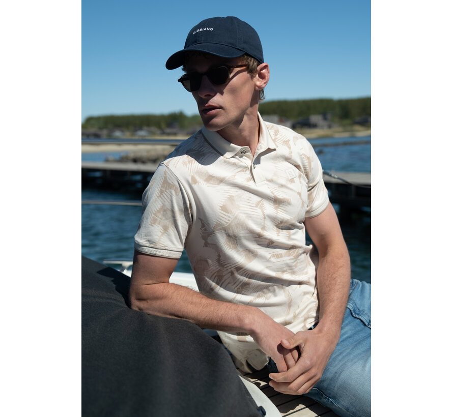 Gabbiano Polo all over Jersey Silky Finish Dune Sand (2366218 LOVRO - 989)