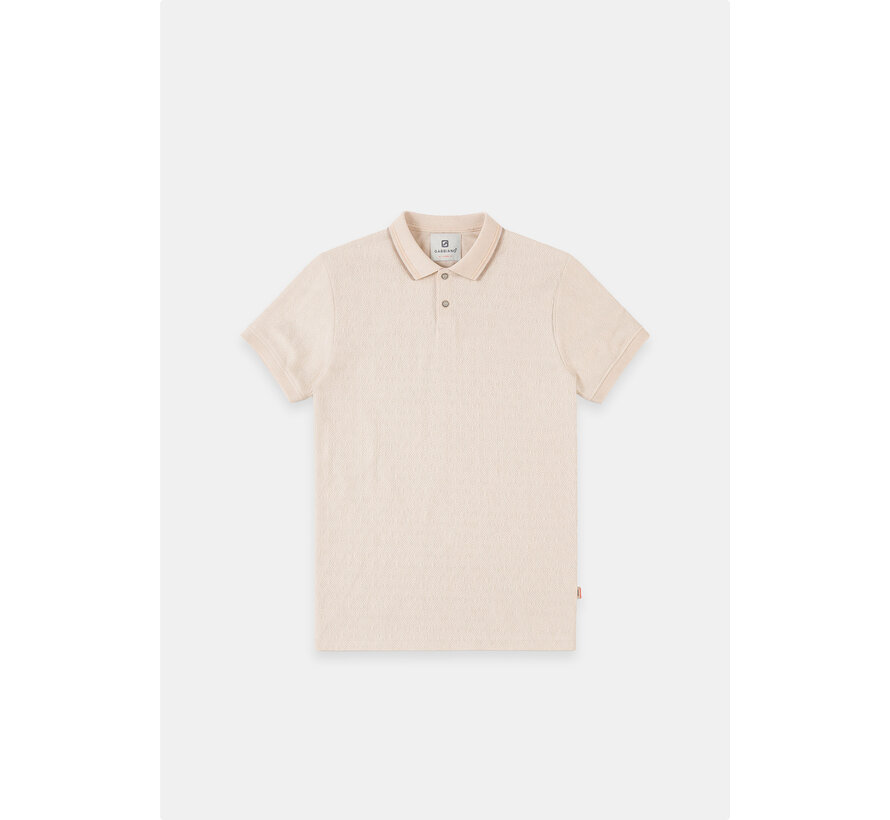Gabbiano Polo Chest logo Jacquard Jersey Dune Sand (2366220 VID - 989)