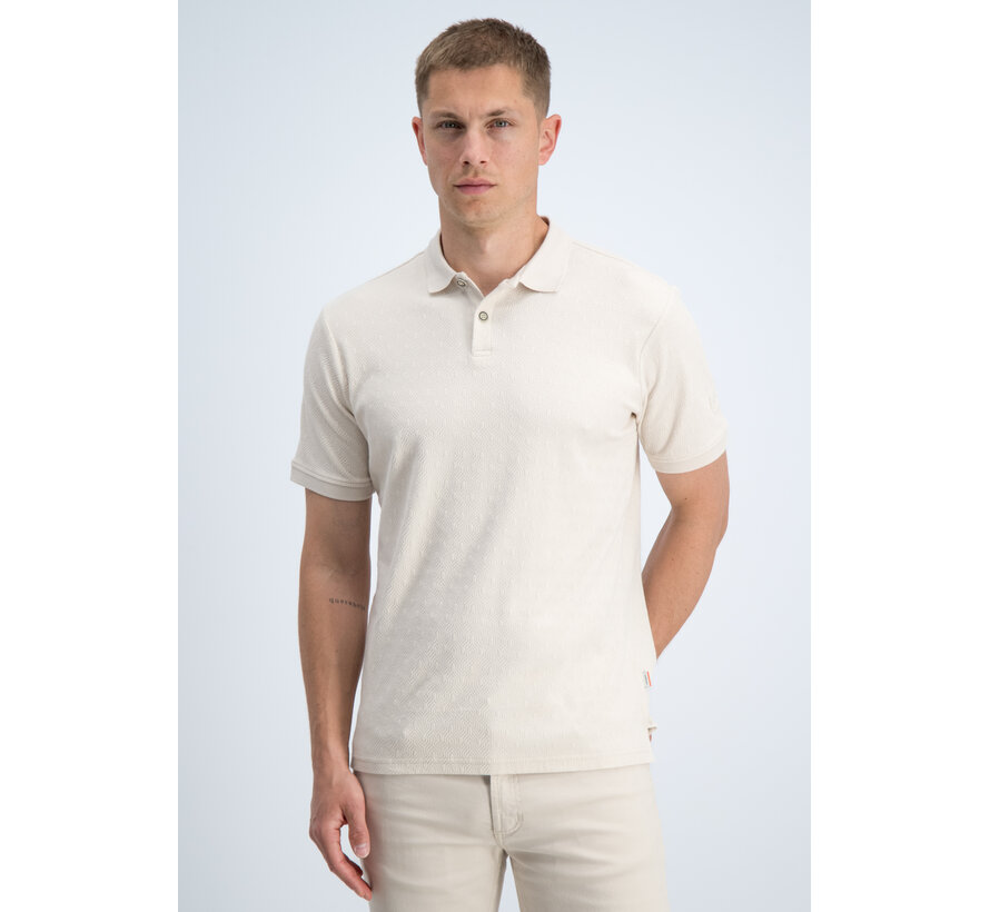 Gabbiano Polo Chest logo Jacquard Jersey Dune Sand (2366220 VID - 989)