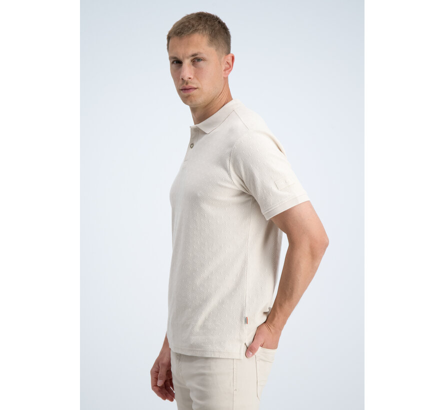 Gabbiano Polo Chest logo Jacquard Jersey Dune Sand (2366220 VID - 989)