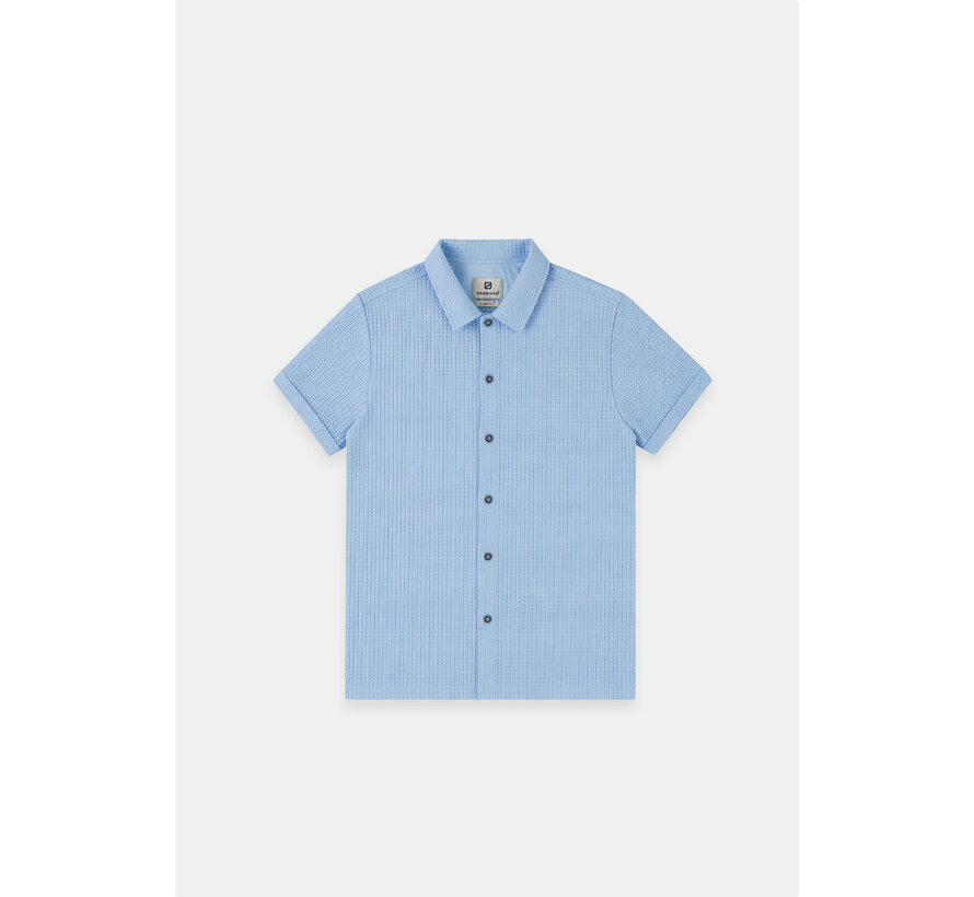 Gabbiano Shirt Shortsleeve Waffle Jacquard Allure Blue (3366322 TIAN - 224)