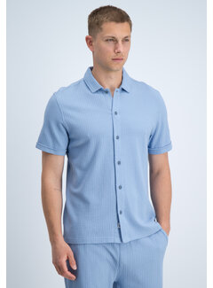 Gabbiano Shirt Shortsleeve Waffle Jacquard Allure Blue (3366322 TIAN - 224)