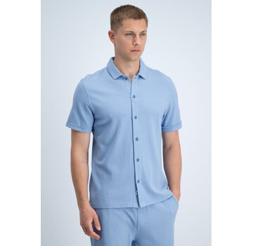 Gabbiano Gabbiano Shirt Shortsleeve Waffle Jacquard Allure Blue (3366322 TIAN - 224)