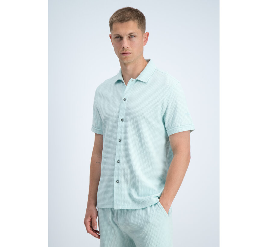 Gabbiano Shirt Shortsleeve Waffle Jacquard Bay green (3366322 TIAN - 2566)