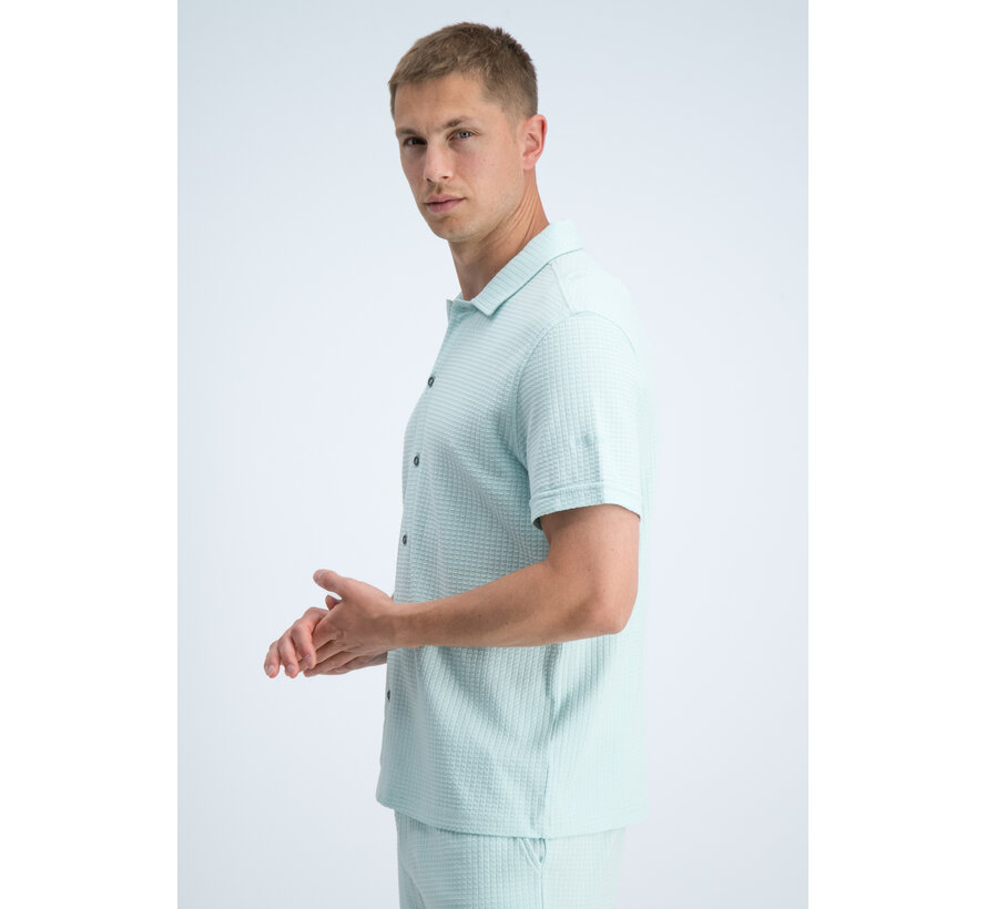 Gabbiano Shirt Shortsleeve Waffle Jacquard Bay green (3366322 TIAN - 2566)