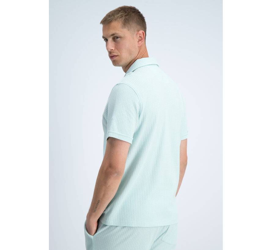 Gabbiano Shirt Shortsleeve Waffle Jacquard Bay green (3366322 TIAN - 2566)