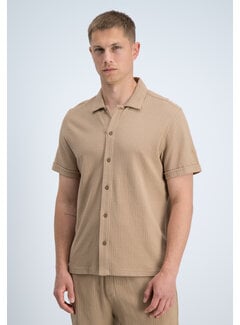 Gabbiano Gabbiano Shirt Shortsleeve Waffle Jacquard Almond (3366322 TIAN - 994)
