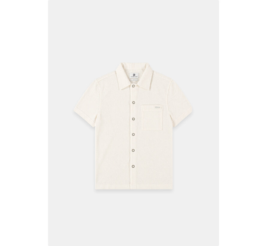 Gabbiano Shirt Shortsleeve Jacquard Dune Sand (3366323 MATIC - 989)