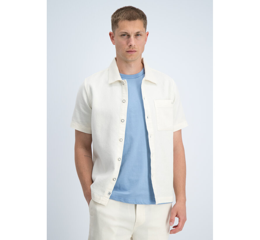 Gabbiano Shirt Shortsleeve Jacquard Dune Sand (3366323 MATIC - 989)