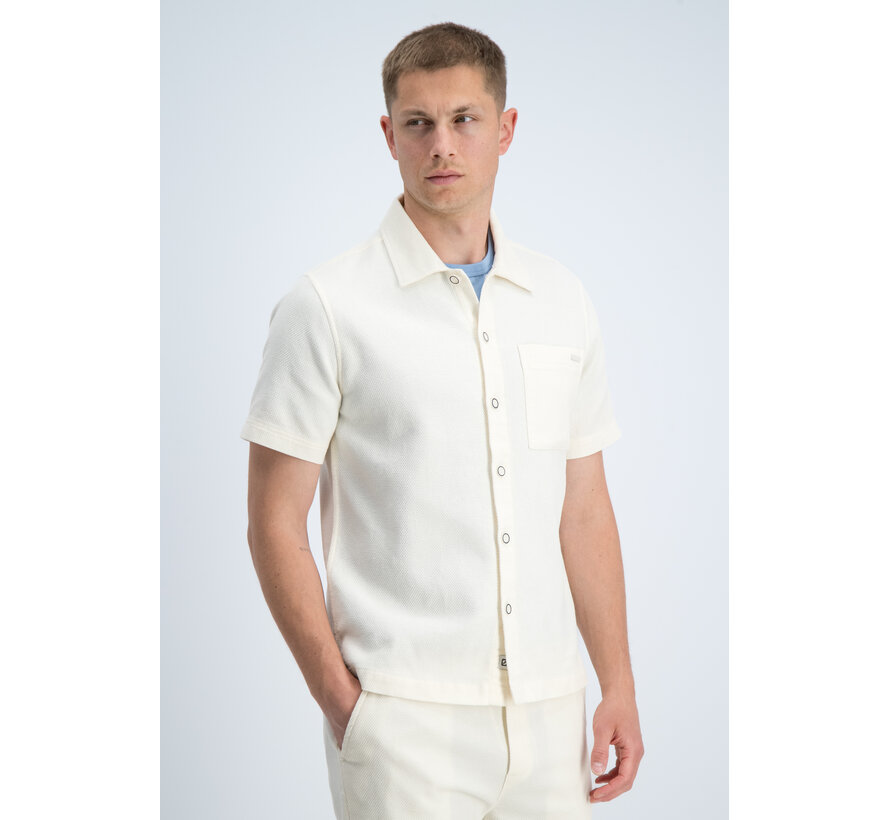 Gabbiano Shirt Shortsleeve Jacquard Dune Sand (3366323 MATIC - 989)